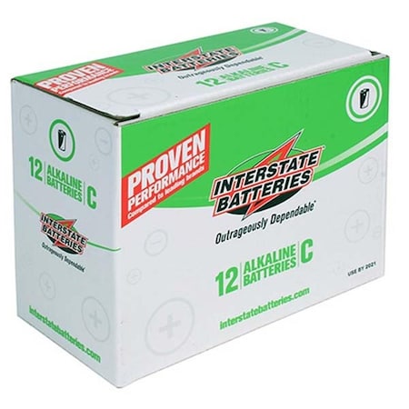 Interstate Batteries Alkaline Battery C - 12 Count IN601028